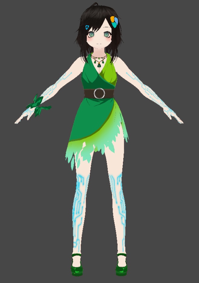 【衣装無料配布中】「メタバースデイドレス」ワンピース+靴【VRoid】