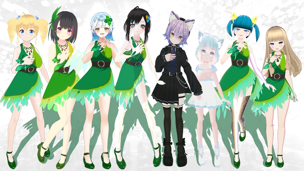 【衣装無料配布中】「メタバースデイドレス」ワンピース+靴【VRoid】