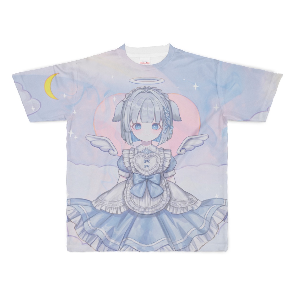 【1周年記念♡常設グッズ】XLサイズ 天使なわんこのフルグラフィックTシャツ