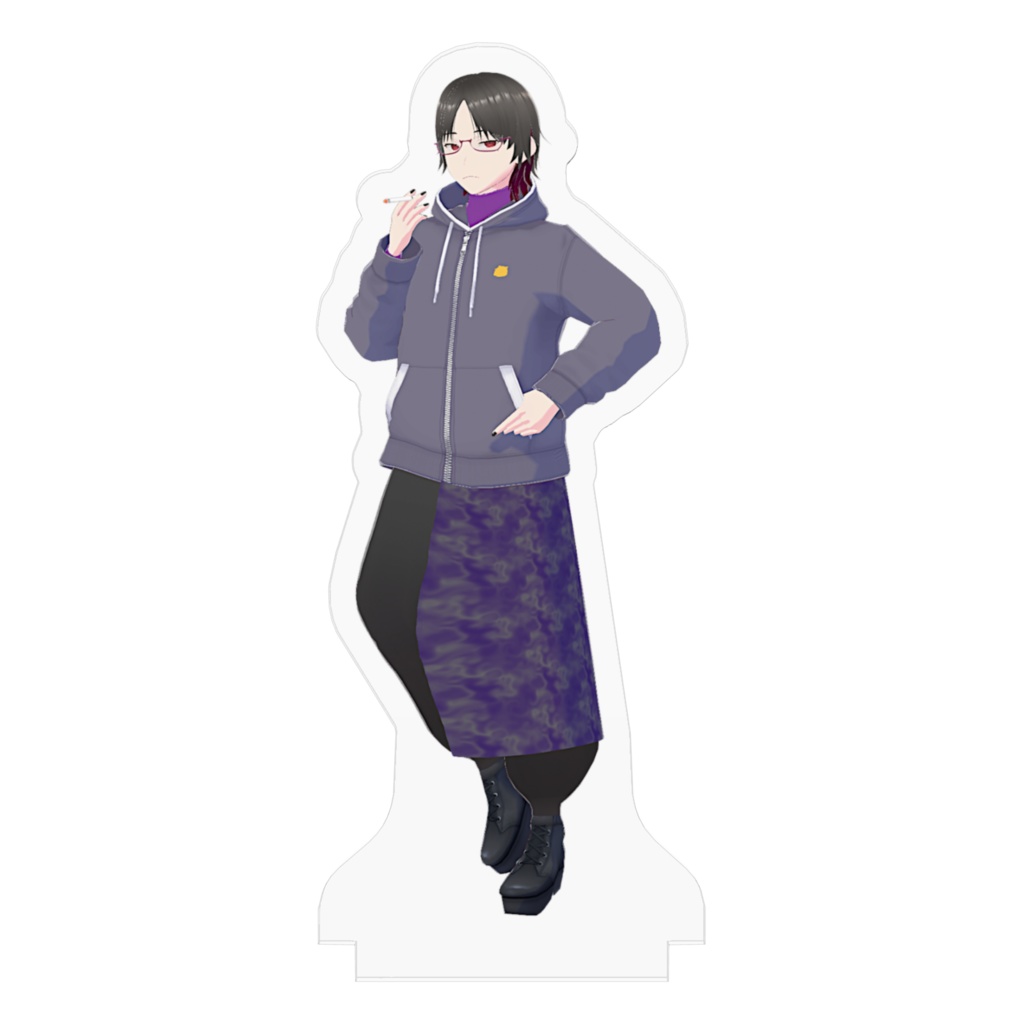 音希アクリルフィギュア(フード、マスクoff版)