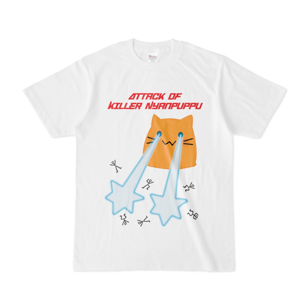 Attack of Killer Nyanpuppu Tシャツ(白)
