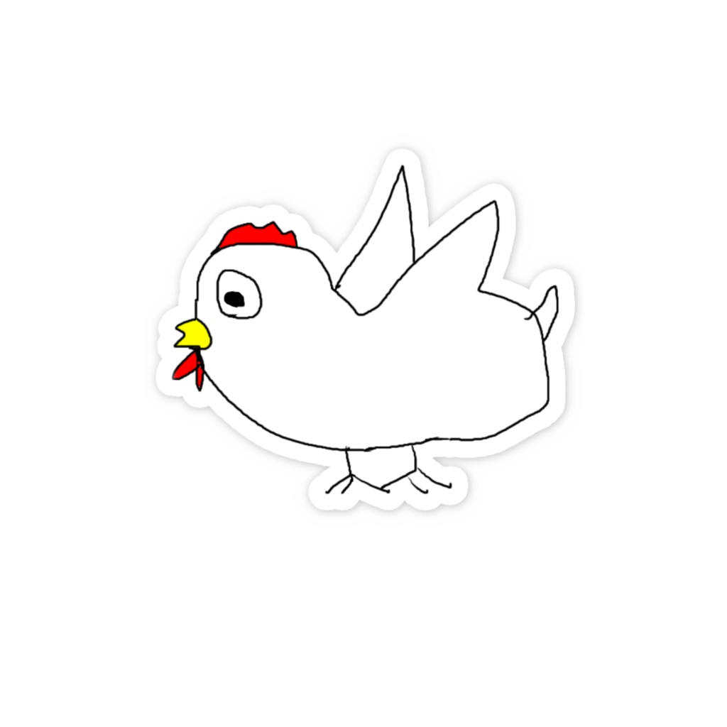 【スマホステッカー】クエー鳥【オリジナルキャラクター】