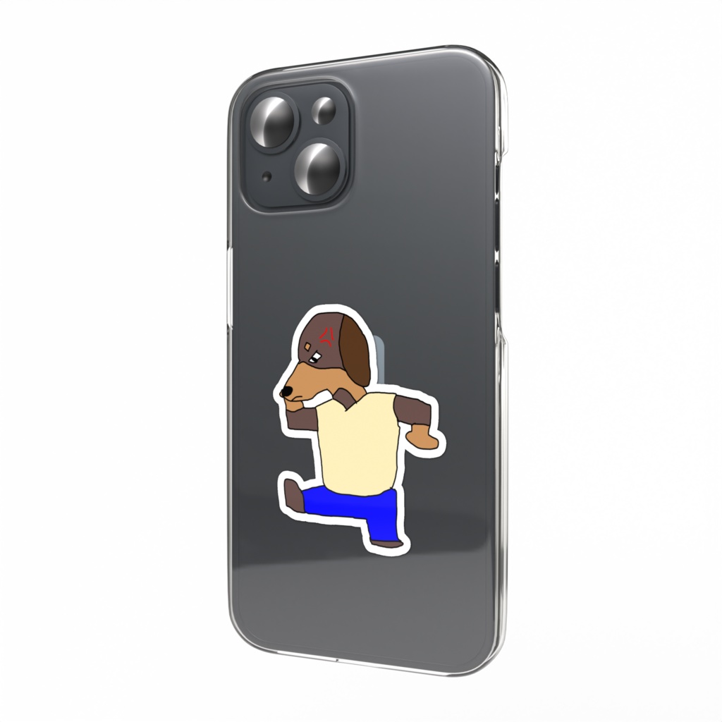 【スマホステッカー】ダックス憤怒【オリジナルキャラクター】