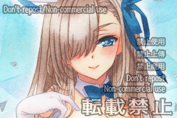 同人手描きイラスト原画『ブルーアーカイブ』(ブルアカ) 一之瀬アスナ(バニーガール) blue archive