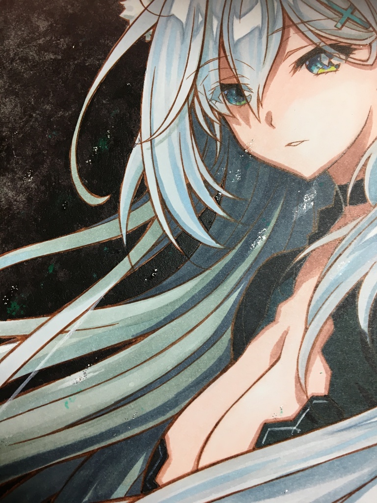 同人手描きイラスト原画(中色紙)『ブルーアーカイブ』(ブルアカ) シロコ*テラー blue archive