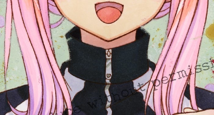 【難有り】同人手描きイラスト原画(中色紙)『ブルーアーカイブ』(ブルアカ) 聖園ミカB(体操着) blue archive