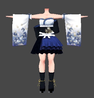 【スキニング済衣装】着物