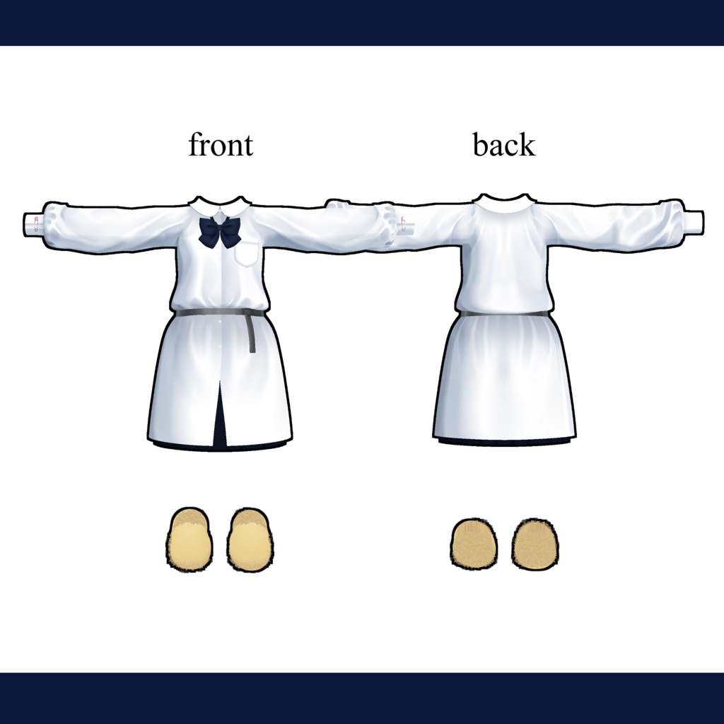 【スキニング済衣装】overblouse