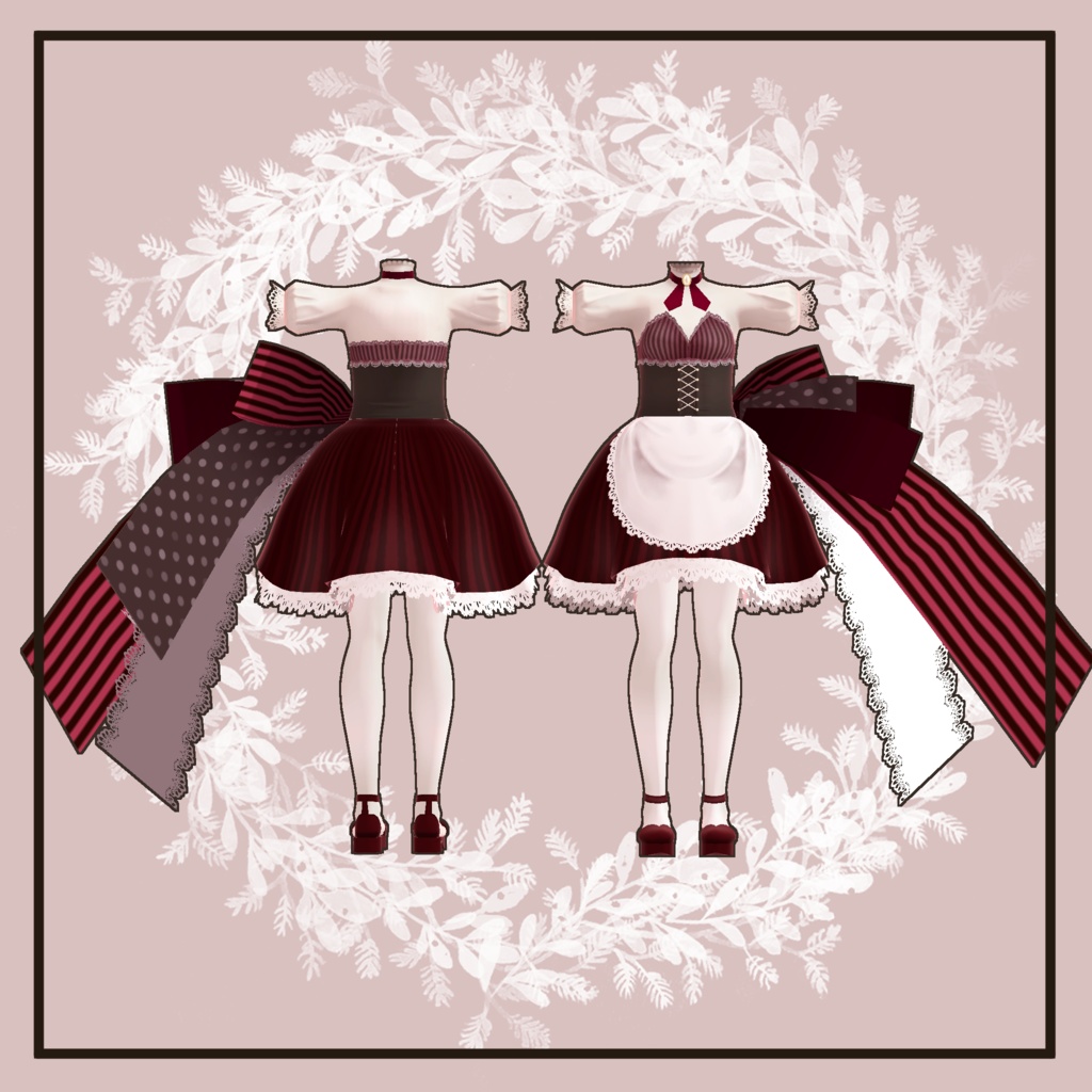 【スキニング済衣装】Valentinecostume