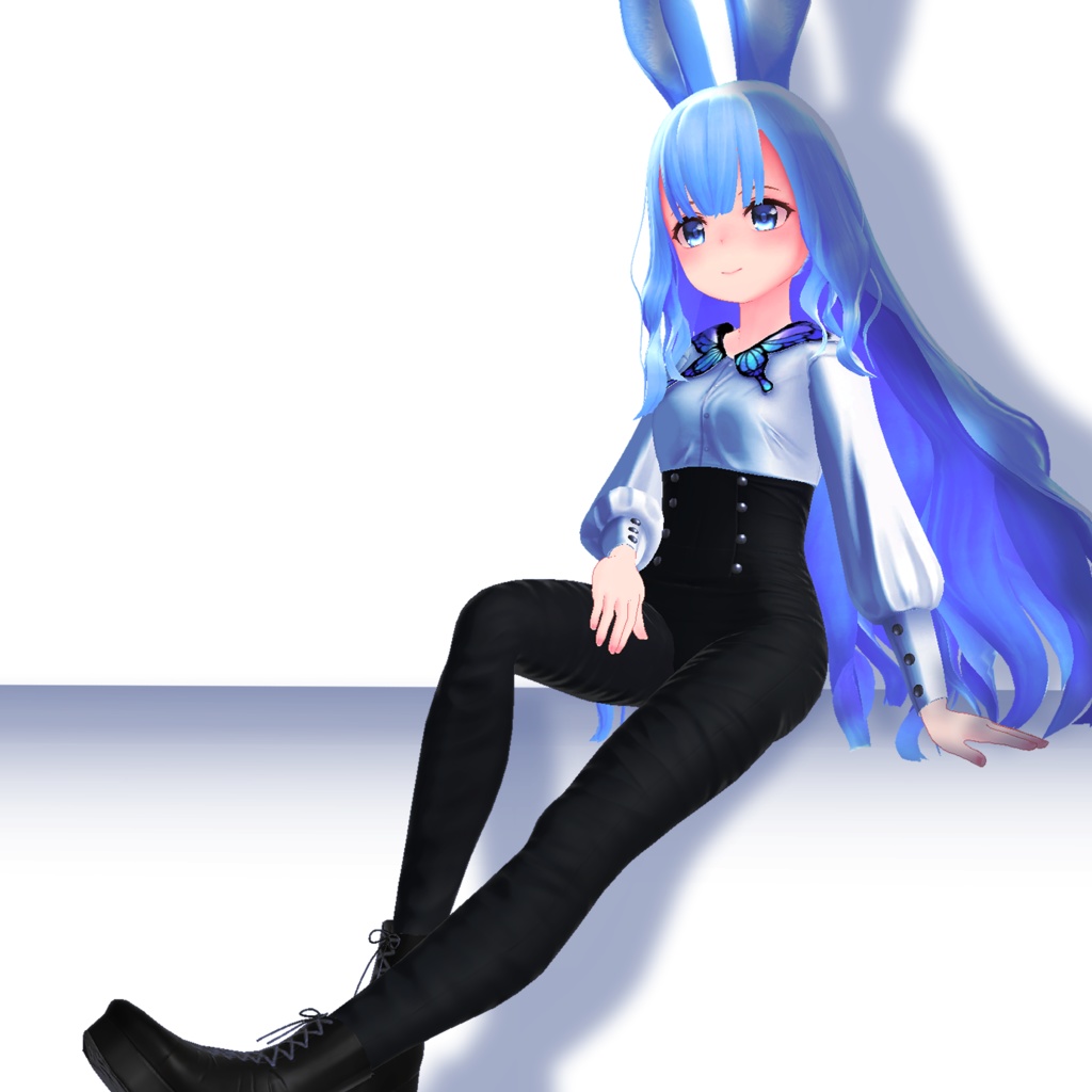 【スキニング済衣装】バタフライシャツコーデ