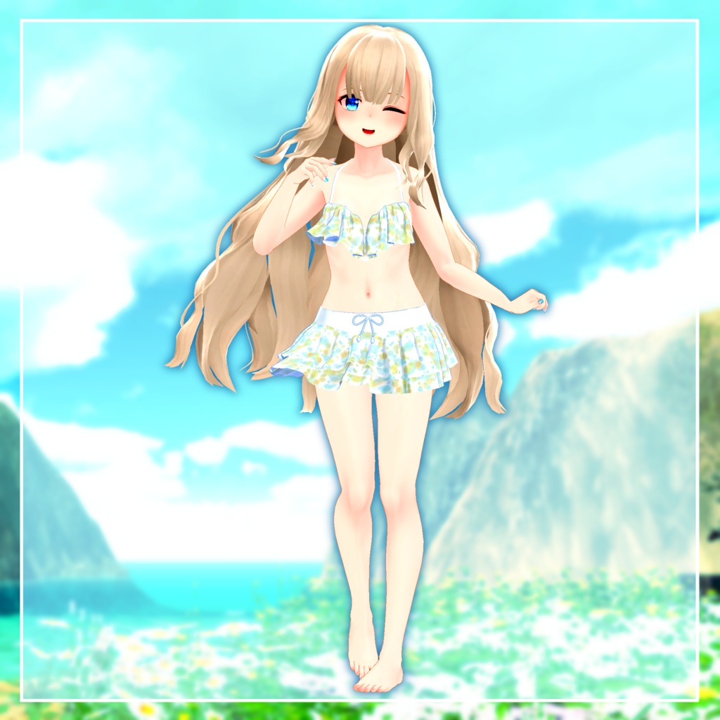 【スキニング済衣装】フリルビキニ