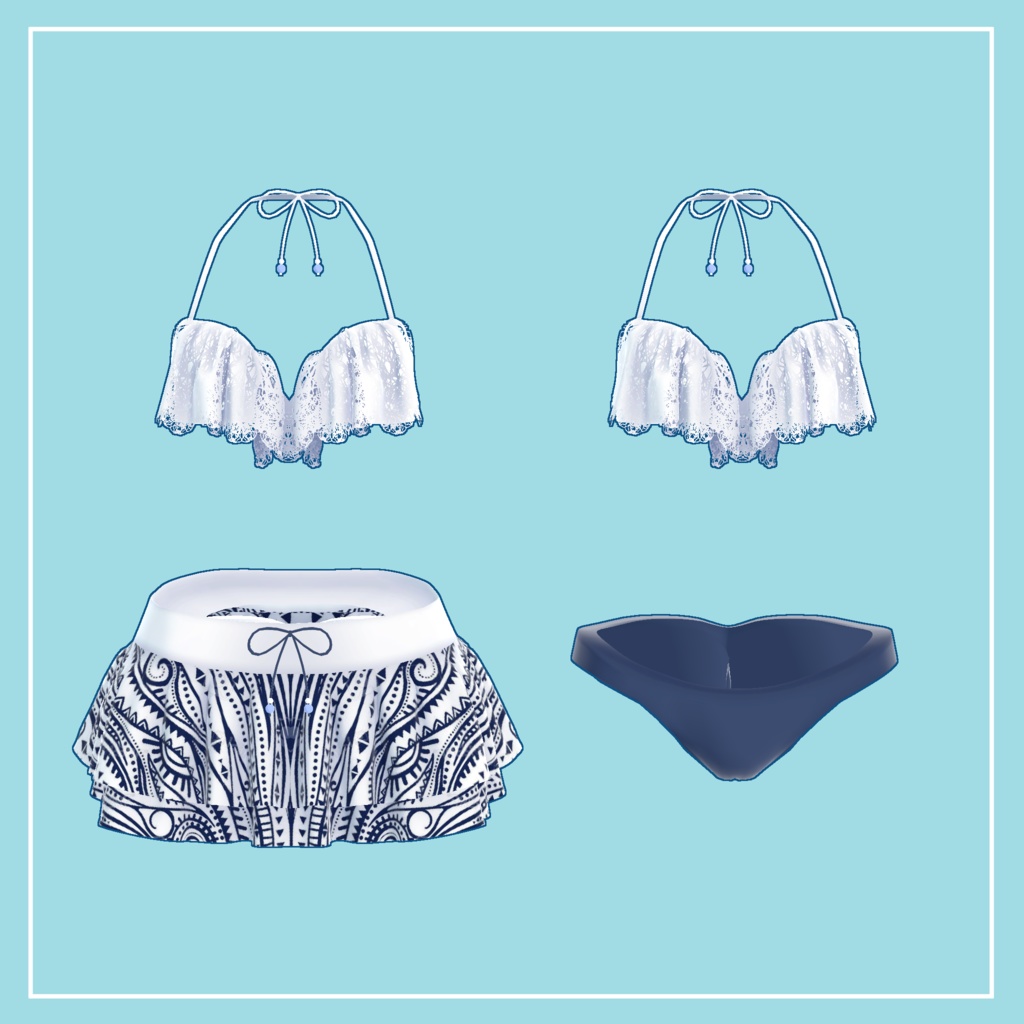 【スキニング済衣装】フリルビキニ