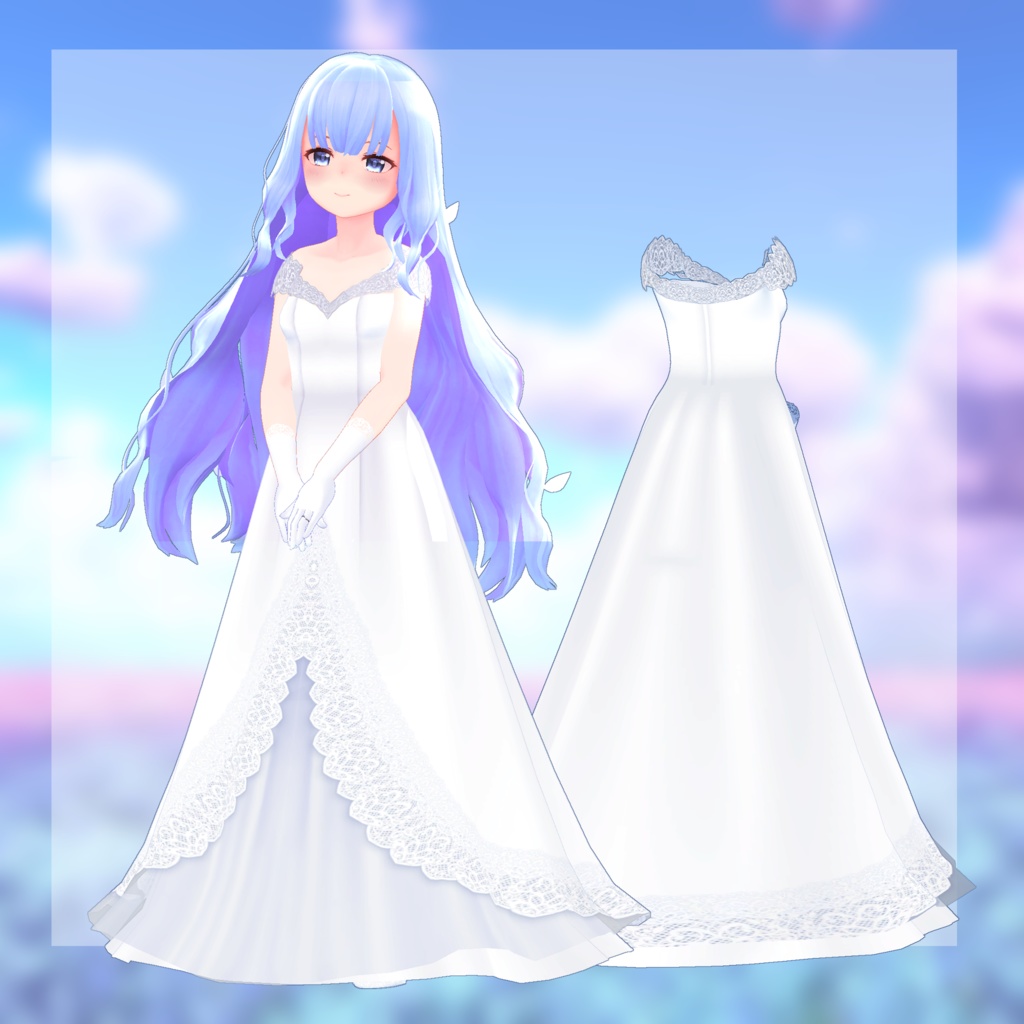 【スキニング済衣装】weddingdress