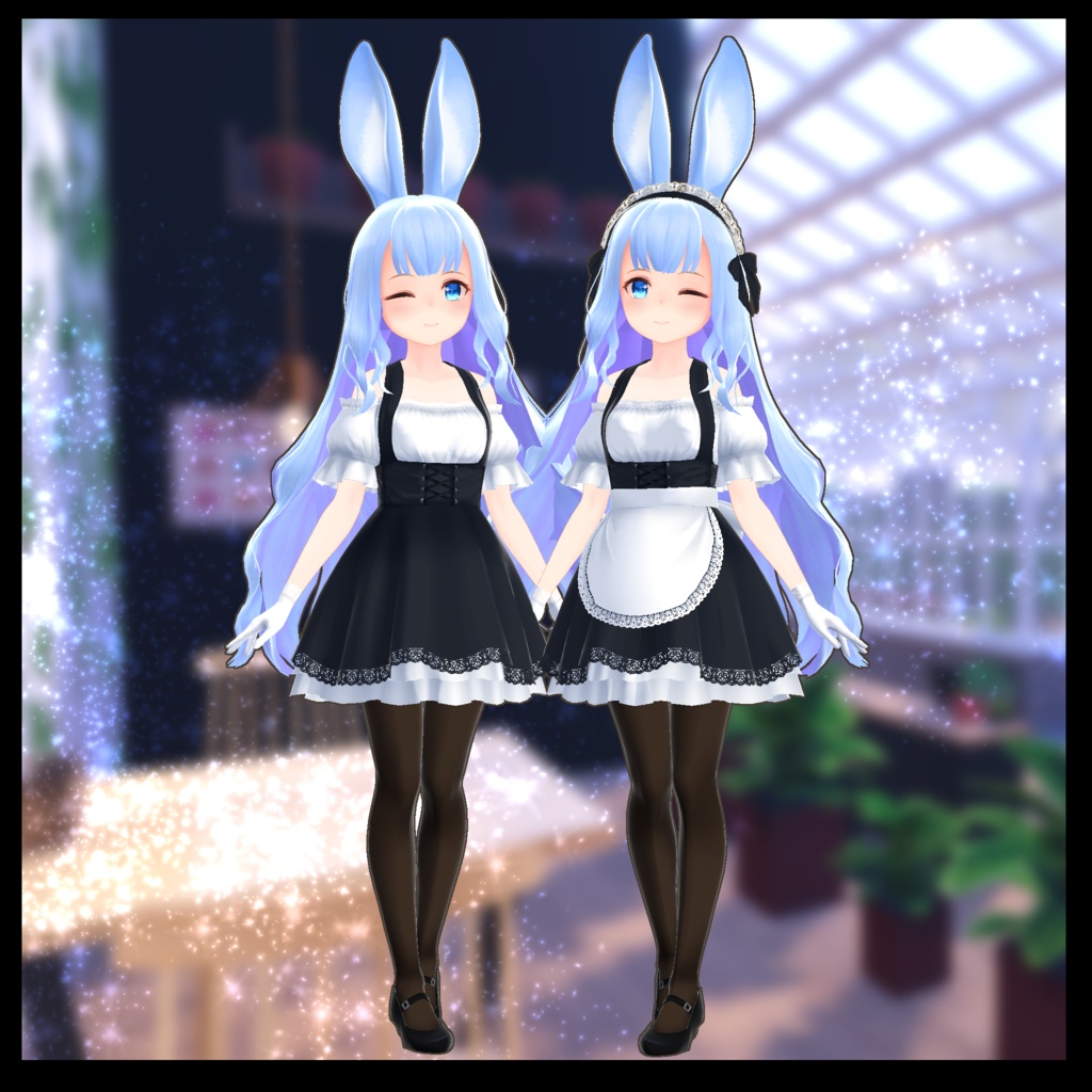 【スキニング済衣装】オフショルメイド服