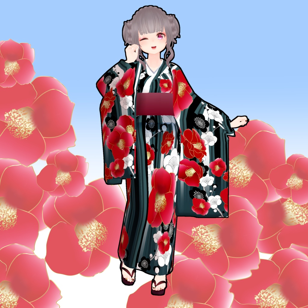 【スキニング済み衣装】浴衣