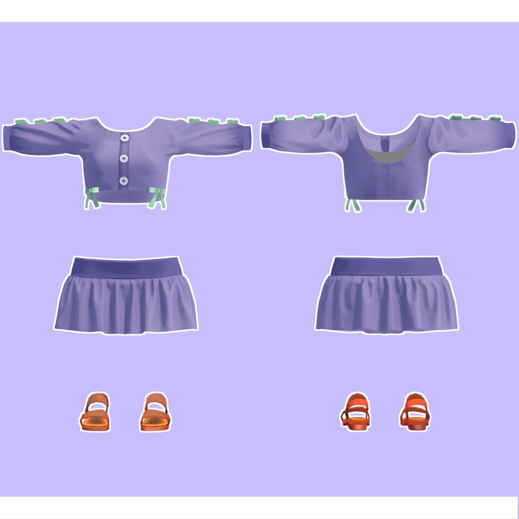 【スキニング済衣装】ガーリービキニ