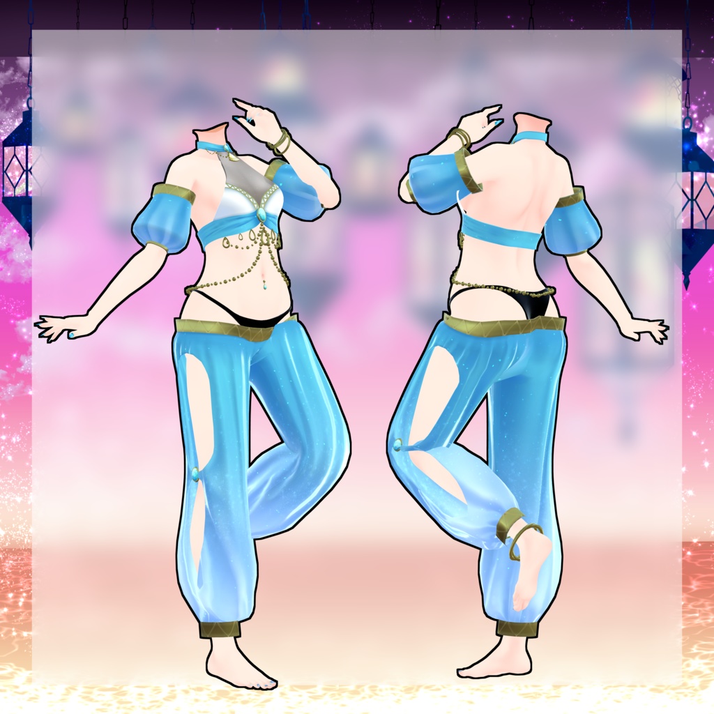 【スキニング済み衣装】アラビアンドレス