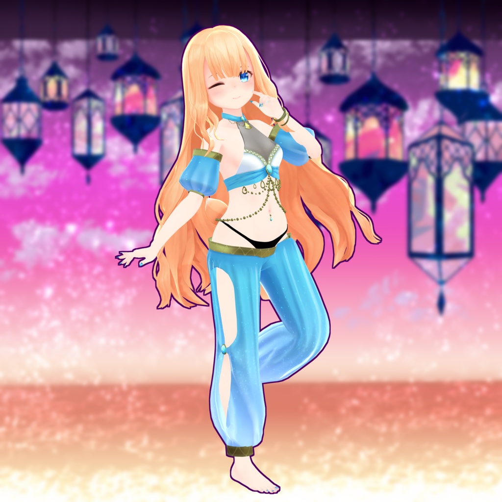 【スキニング済み衣装】アラビアンドレス