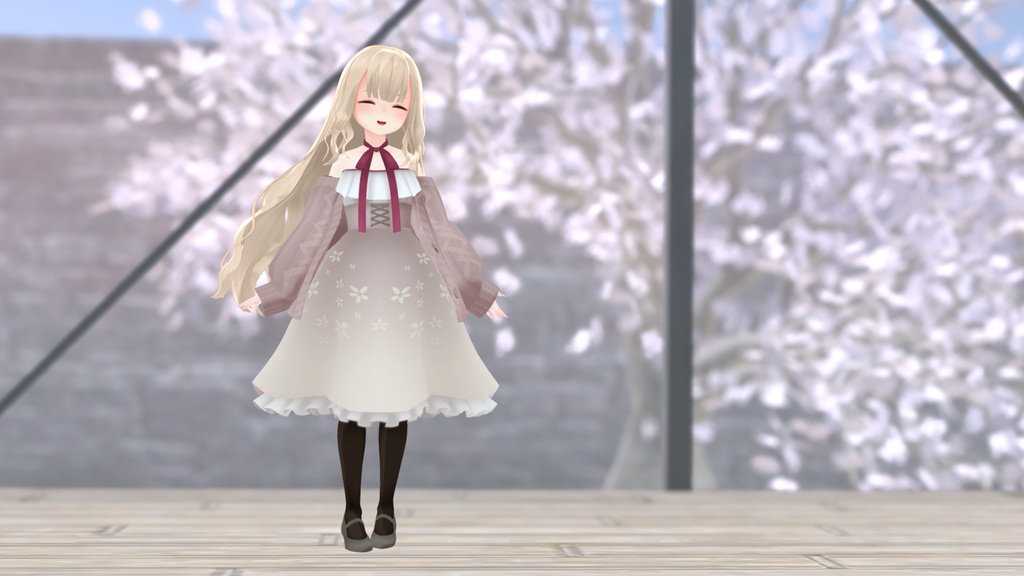 【スキニング済み衣装】秋服-flower-