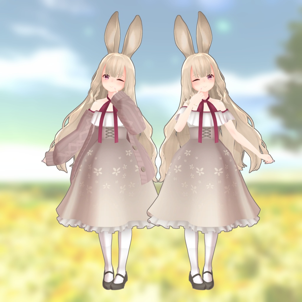 【スキニング済み衣装】秋服-flower-