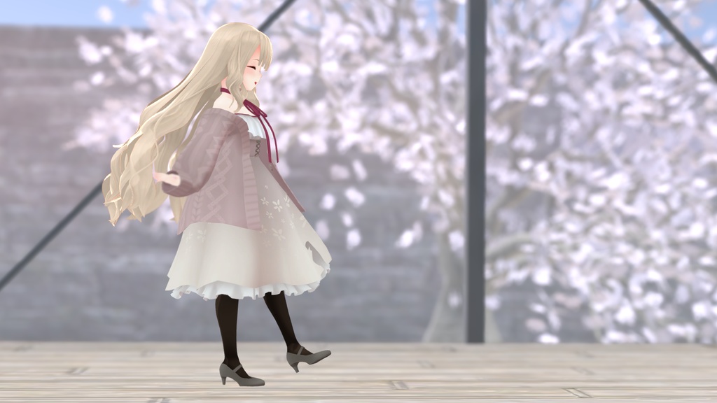 【スキニング済み衣装】秋服-flower-