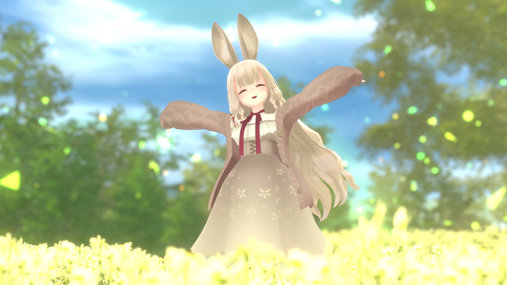 【スキニング済み衣装】秋服-flower-