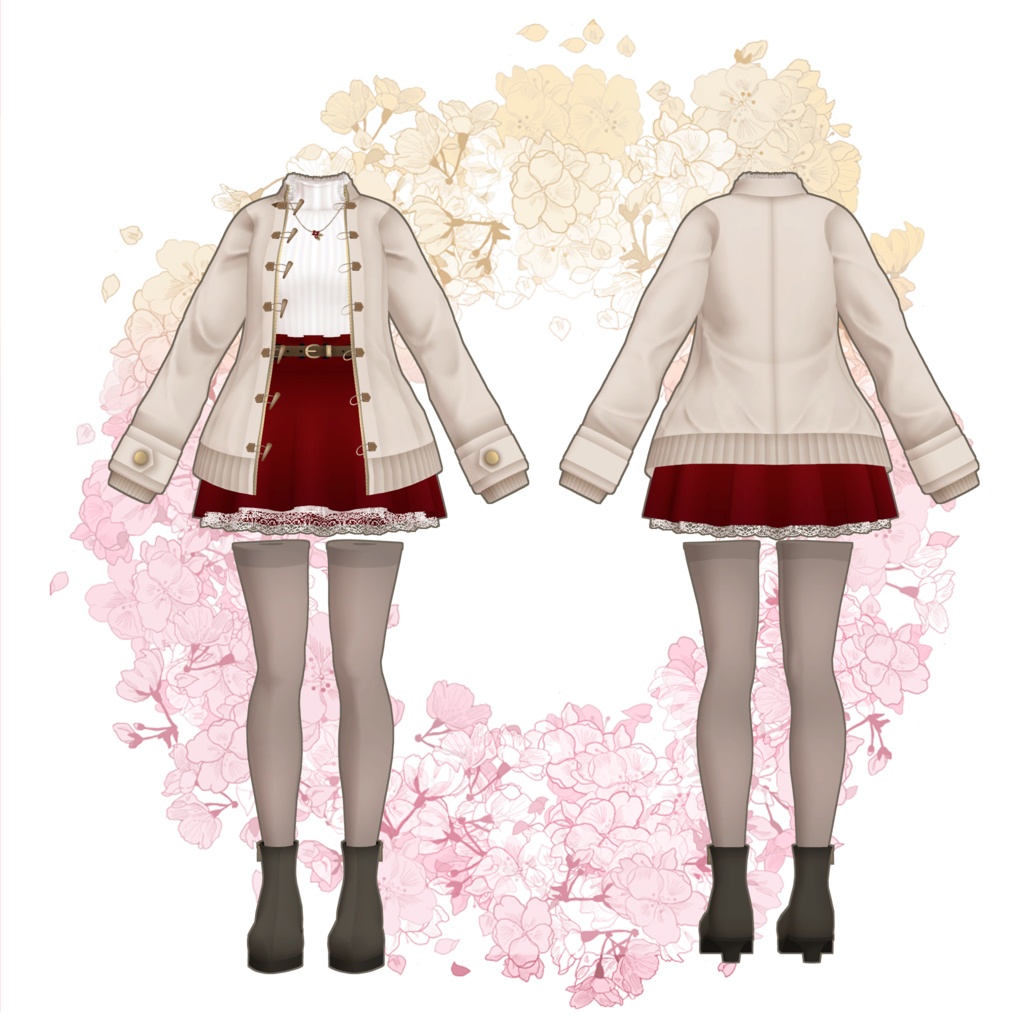 【スキニング済み衣装】クリスマスコーデ