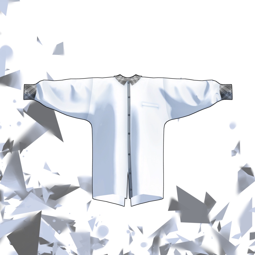 【スキニング済み衣装】ビックシルエットシャツ