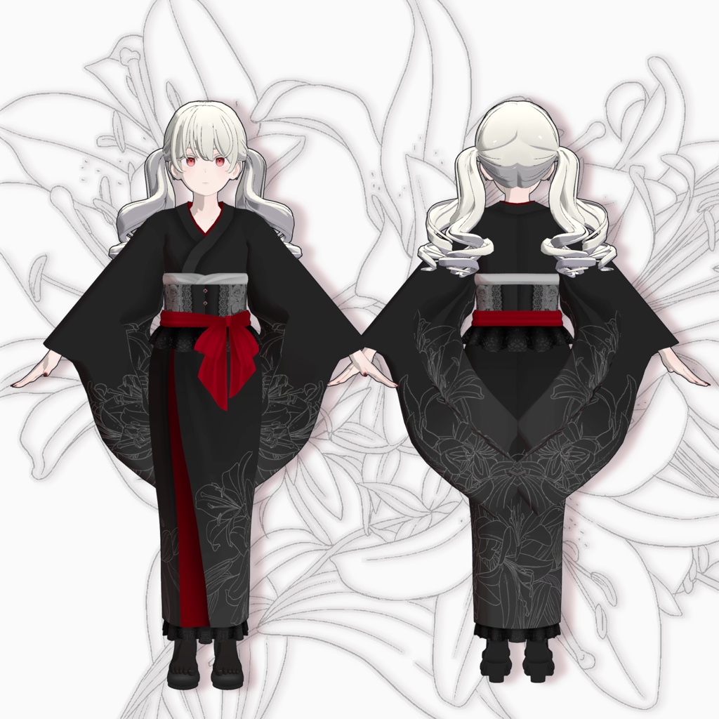 【スキニング済み衣装】Gothickimono