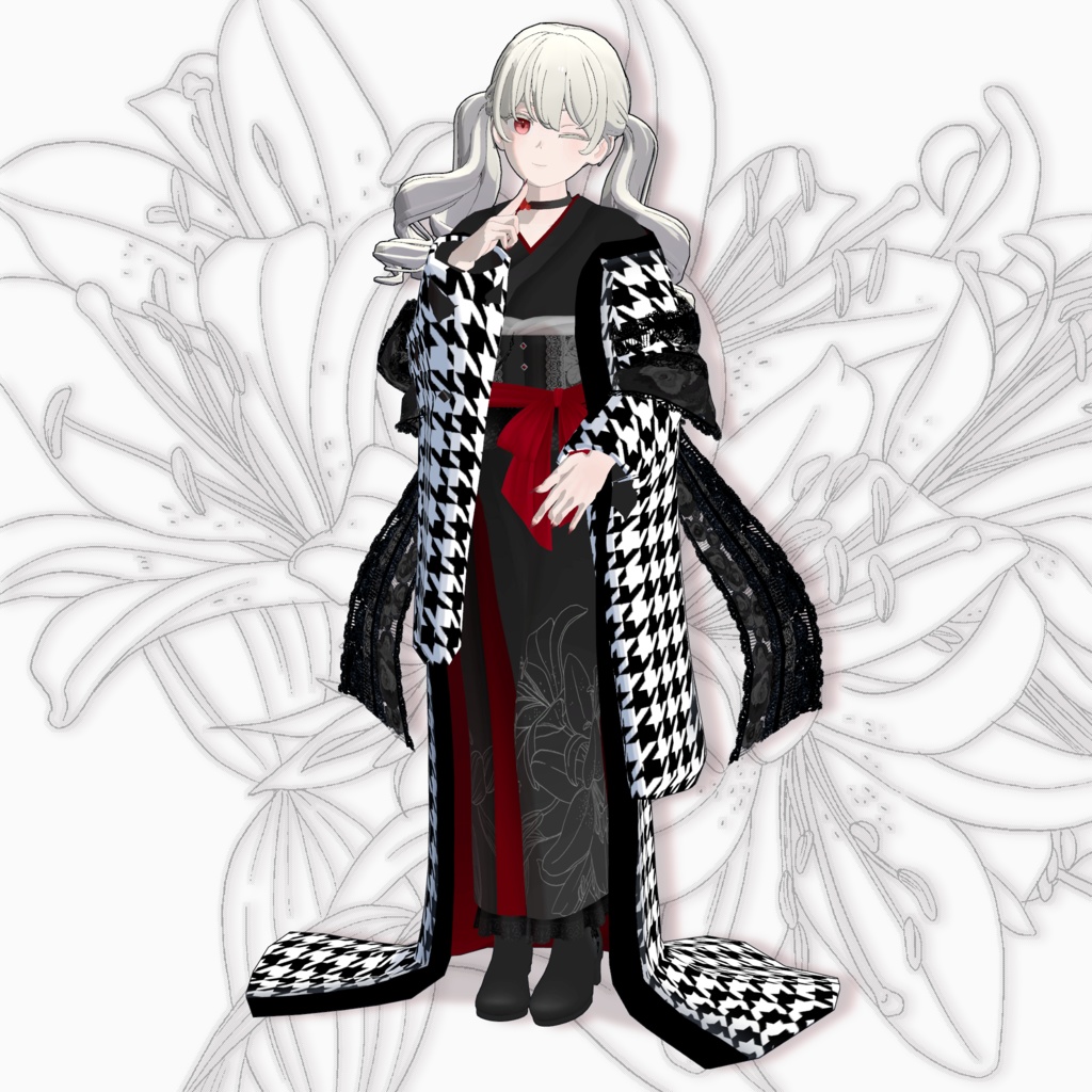 【スキニング済み衣装】Gothickimono