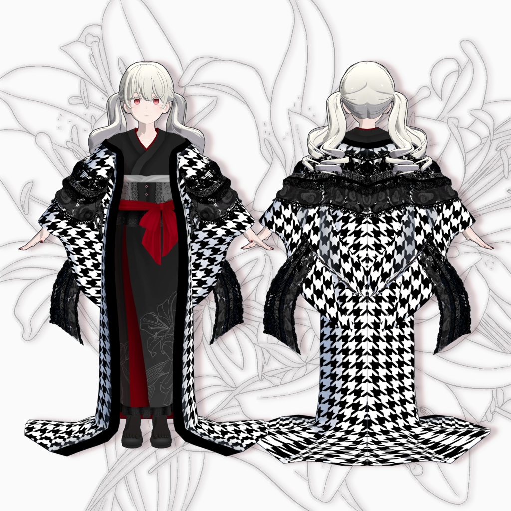 【スキニング済み衣装】Gothickimono