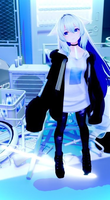 【スキニング済み衣装】だぼパーカー