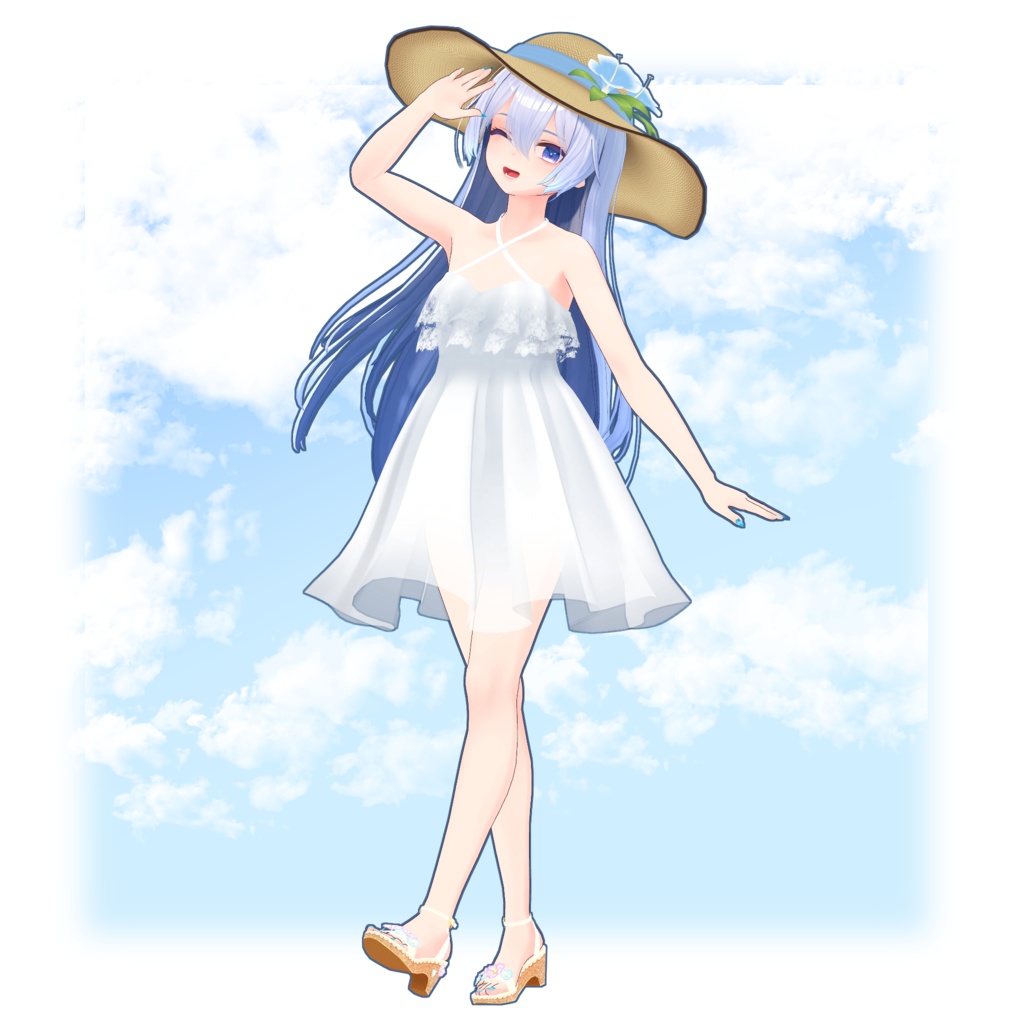 【スキニング済み衣装】フリルワンピ