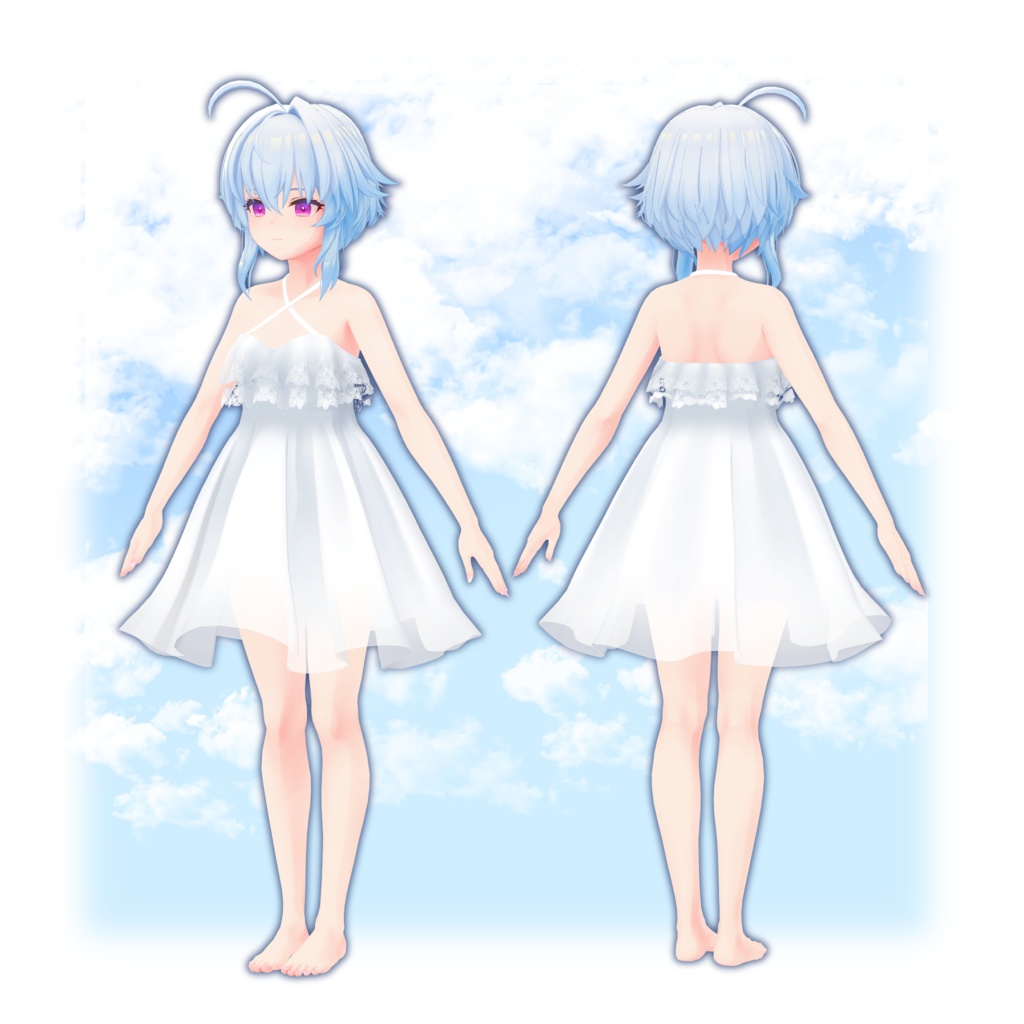 【スキニング済み衣装】フリルワンピ