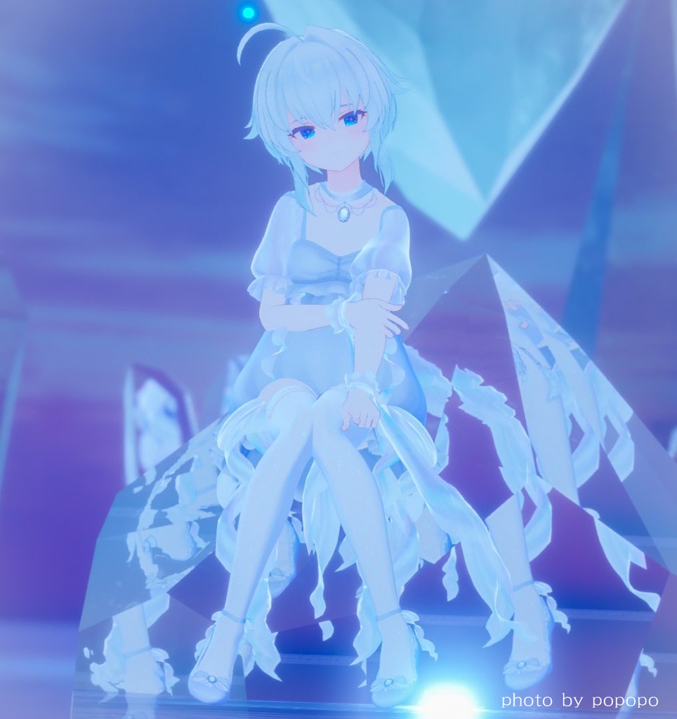 【スキニング済み衣装】くらげドレス