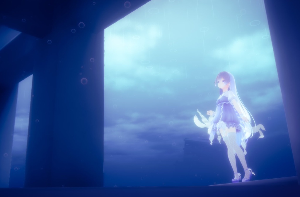 【スキニング済み衣装】くらげドレス