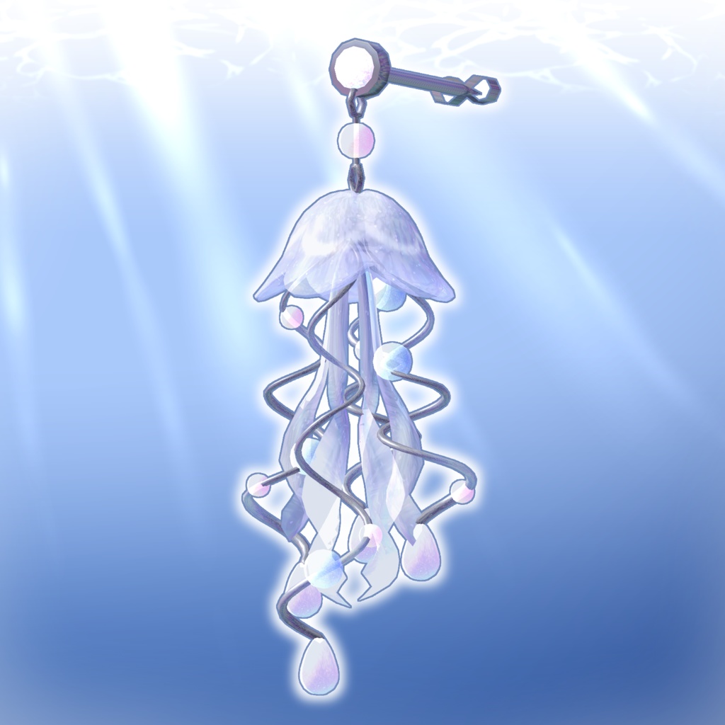 【3Dアクセサリー】くらげピアス※無料あり