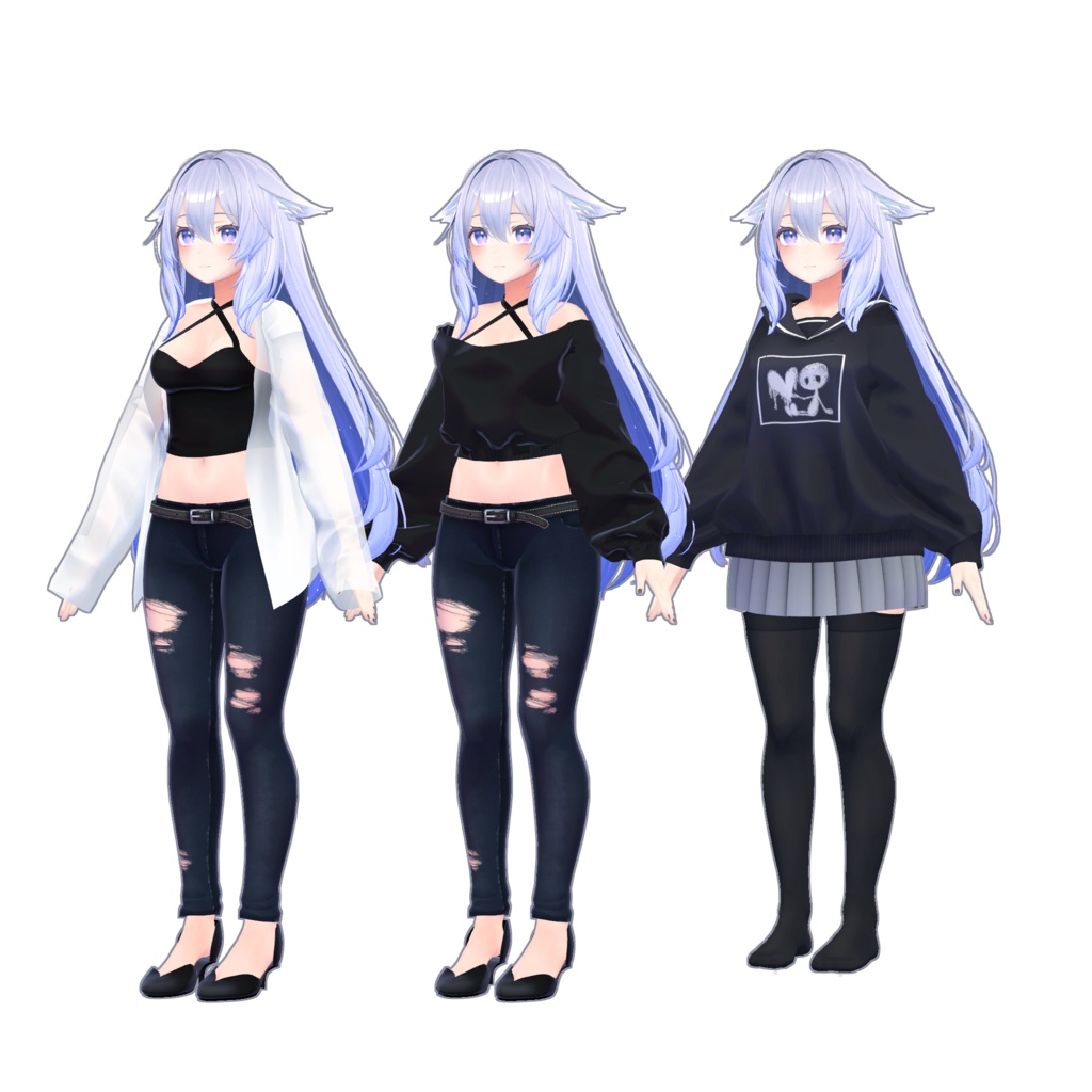 【スキニング済衣装】桔梗ちゃんカジュアル衣装セット