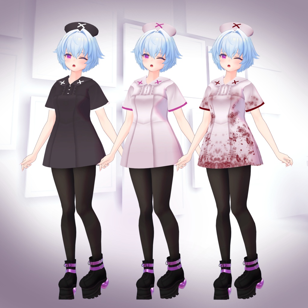 【スキニング済衣装】やみかわナース