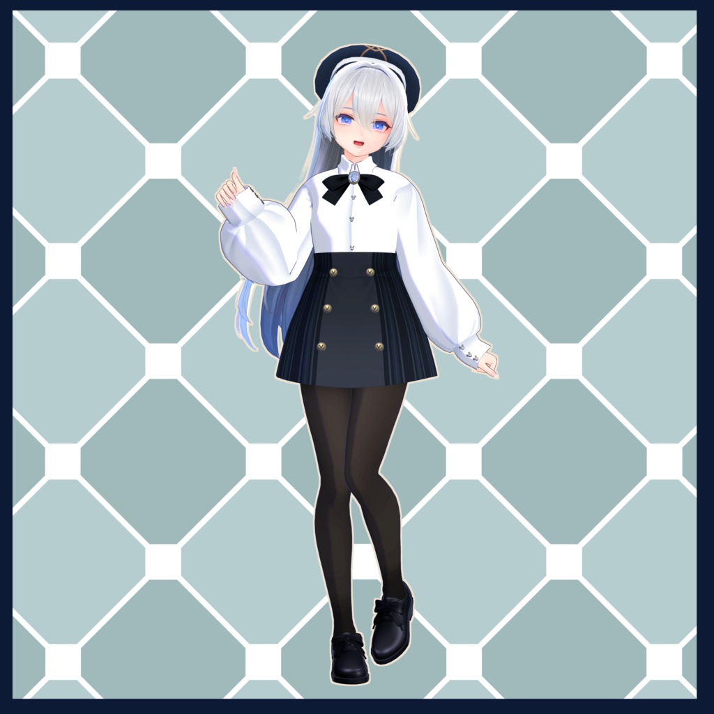 【スキニング済衣装】カフェ店員風制服