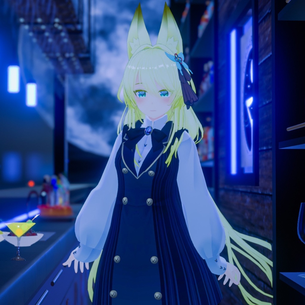 【スキニング済衣装】カフェ店員風制服