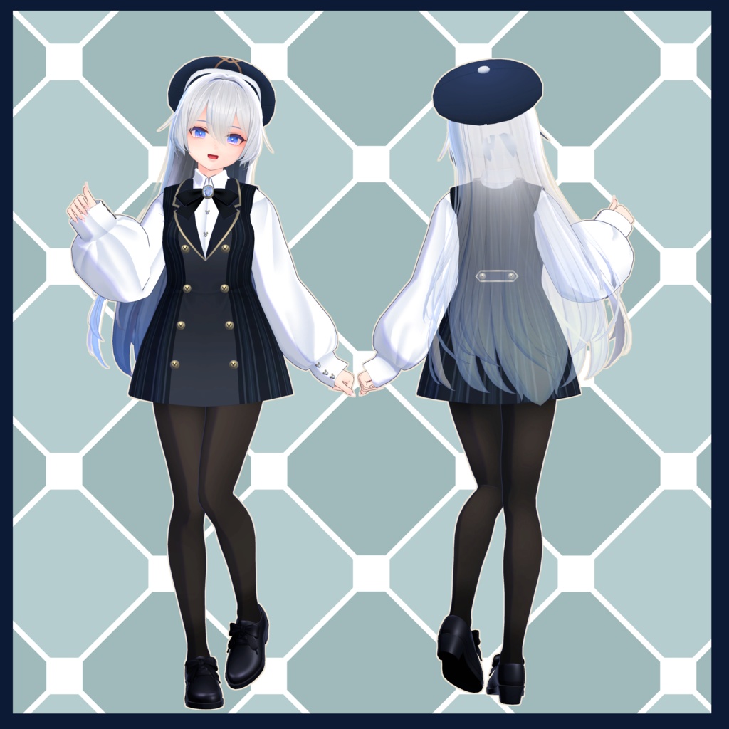 【スキニング済衣装】カフェ店員風制服