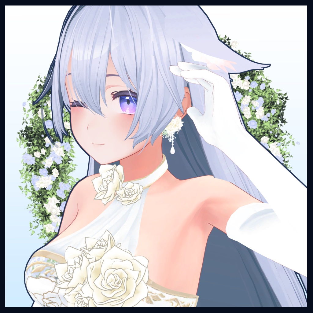 【3Dアクセサリー】クチナシピアス※無料あり