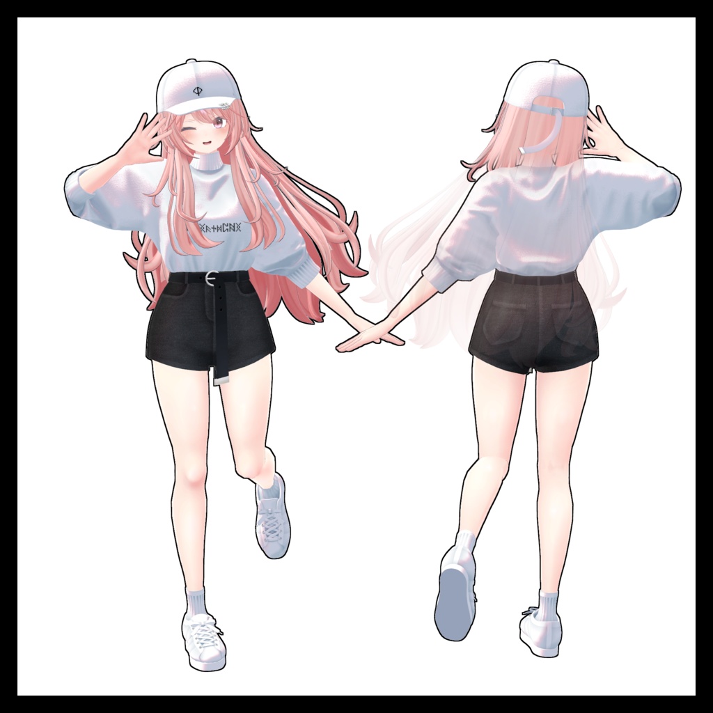 【スキニング済衣装】ビッグシルエットダンスウェアー