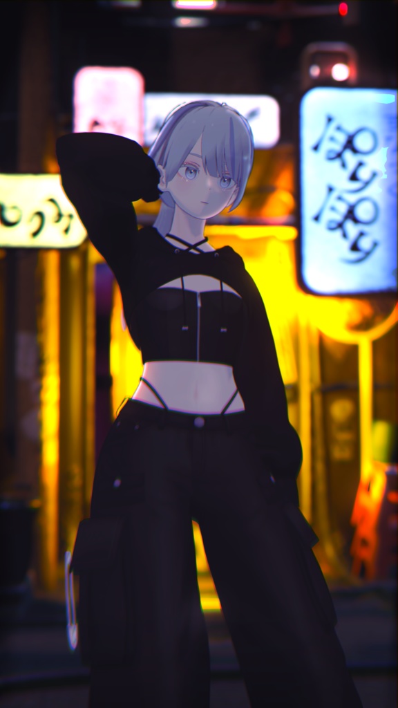 【スキニング済衣装】ショートパーカー