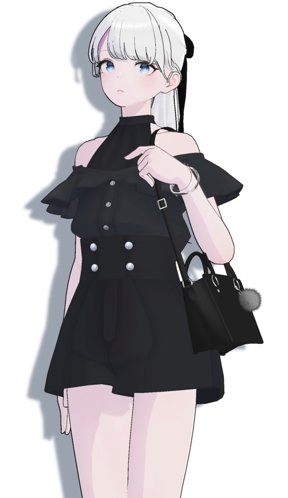 【スキニング済衣装】バックリボンサマーコーデ