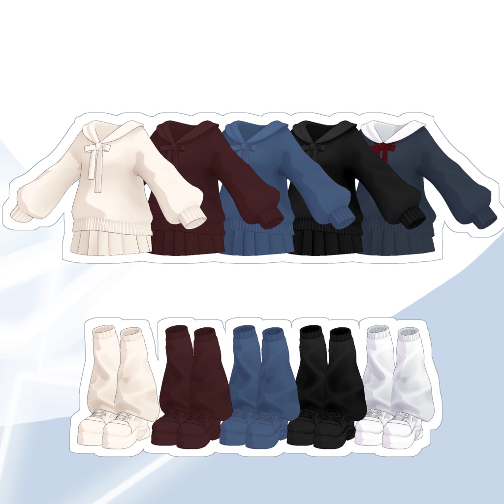 【スキニング済衣装】だぼセーラー