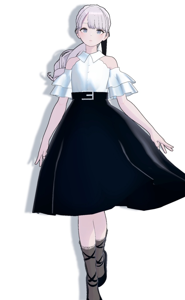 【スキニング済衣装】さざなみワンピース