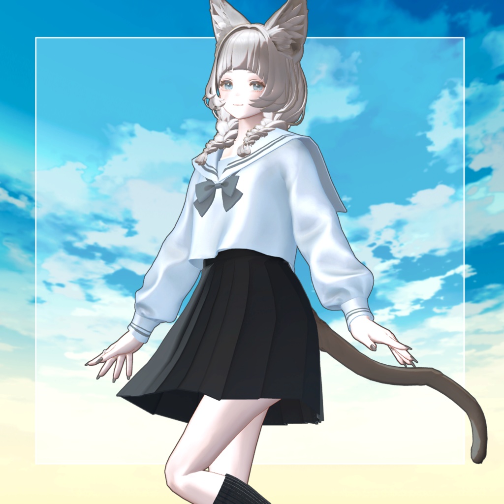 【スキニング済衣装】セーラー服