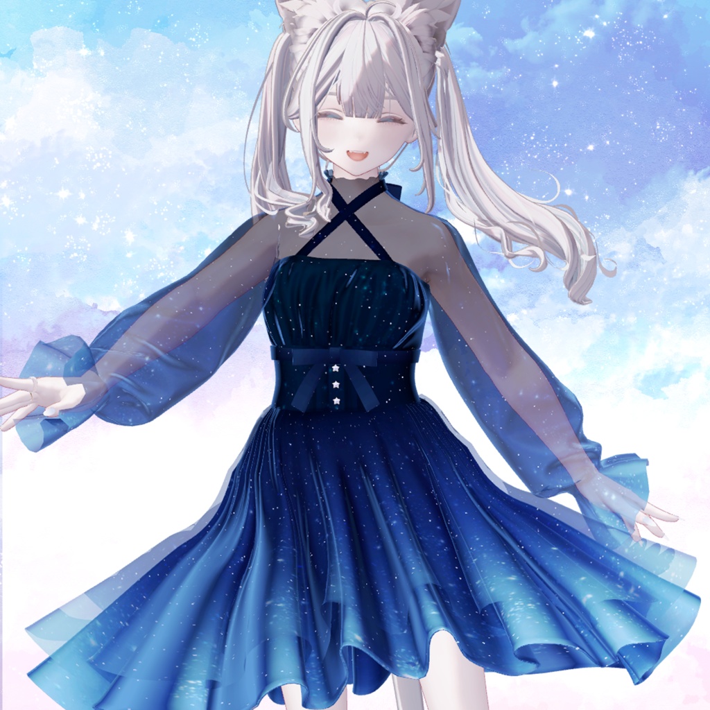 【ｽｷﾆﾝｸﾞ済衣装】星空ドレス
